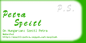 petra szeitl business card